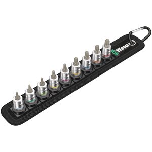 "Belt A 3 TORX® HF Zyklop Jeu de 9 douille-embouts TORX® 1 / 4" avec fonction de retenue.