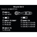 Bicycle Set 9 embouts acier inoxydable mini-cliquet, 10 pièces