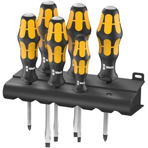 6 Screwdriver set Kraftform chiseldriver and rack