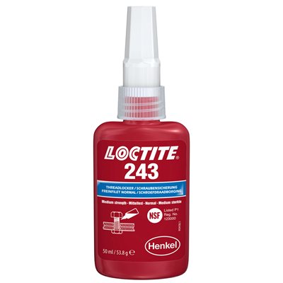 Loctite #243 Bloqueur De Filets -Bleu résitance Moyenne 50 ml Temps de séchage 5 minutes