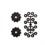 Elvedes - 1 Set Pulley Wheels 2 × 10 Teeth Sealed Bearings incl. Spacers