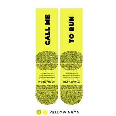 Chaussettes Pacific & Co. Sublimées CALL ME Jaune Neon L / XL