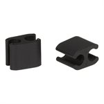 Cable clips duo 5,0mm / 5,0mm plastic black 50 / pces